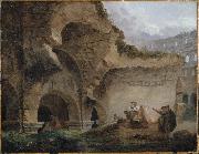 ROBERT, Hubert, Washerwomen in the Ruins of the Colosseum